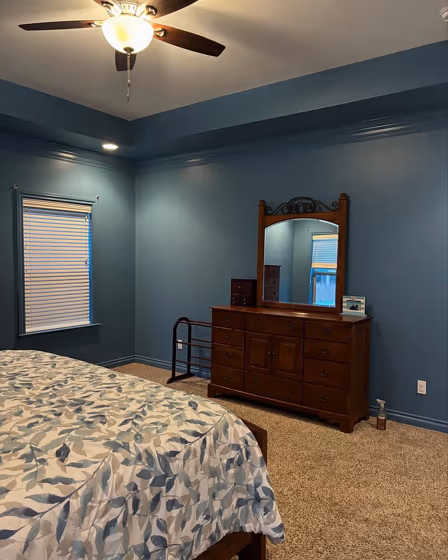 Sherwin Williams Blue Cruise bedroom paint