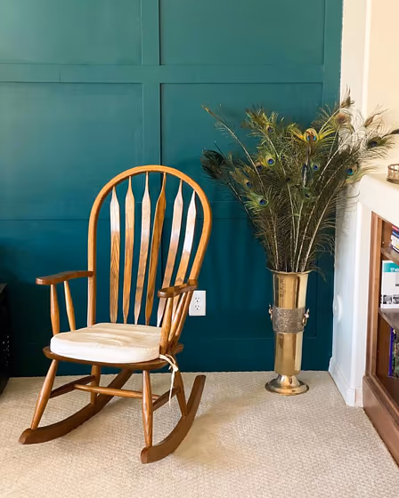 Sherwin williams blue peacock accent wall