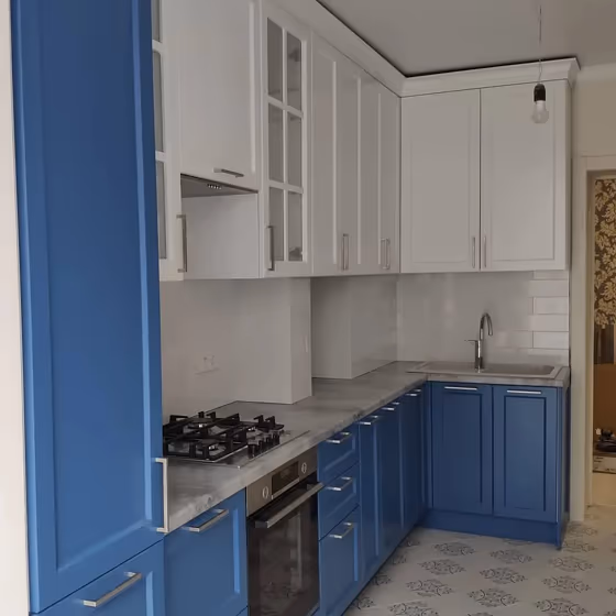 RAL 5007 kitchen cabinets paint review