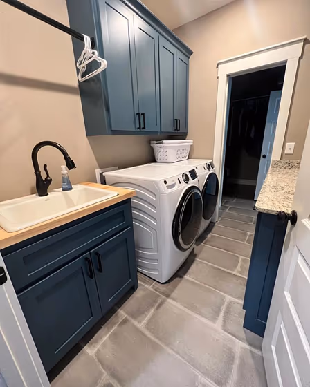 Bunglehouse blue laundry room