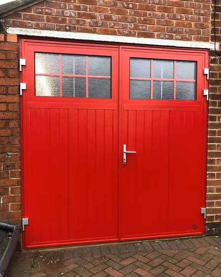 RAL Classic Carmine red RAL 3002 garage door