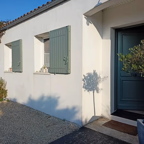 RAL Classic Cement grey RAL 7033 front door and window shutters