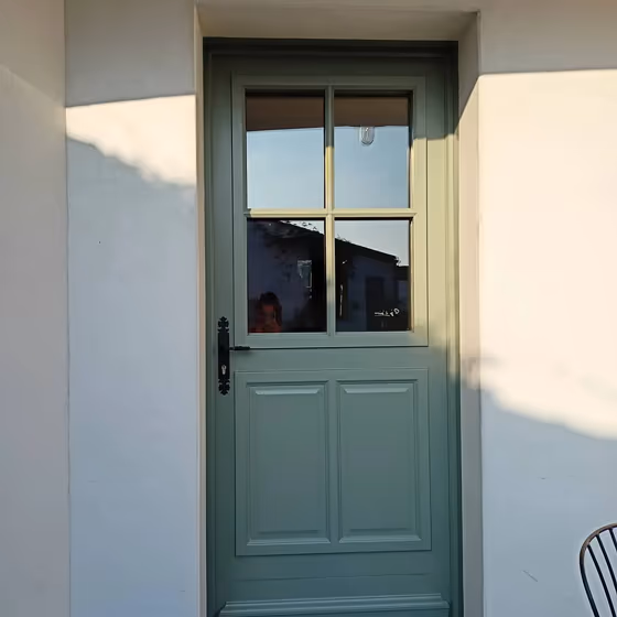 RAL Classic Cement grey RAL 7033 front door