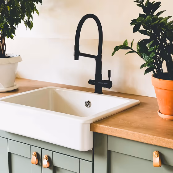 RAL Classic Cement grey RAL 7033 awesome green kitchen cabinet with huge sink