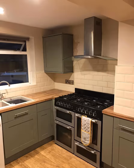 RAL Classic Cement grey RAL 7033 kitchen cabinets