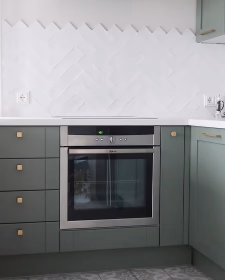 RAL Classic Cement grey RAL 7033 kitchen cabinets