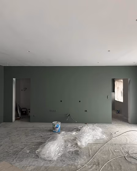 RAL Classic Cement grey RAL 7033 accent wall