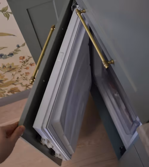 RAL Classic Cement grey RAL 7033 kitchen cabinets