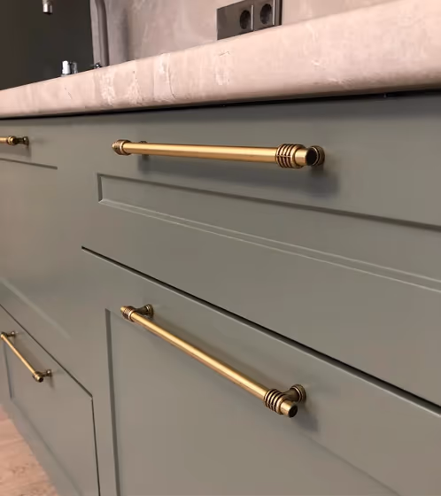 RAL Classic Cement grey RAL 7033 kitchen cabinets