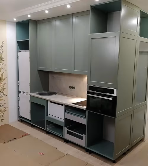 RAL Classic Cement grey RAL 7033 kitchen cabinets