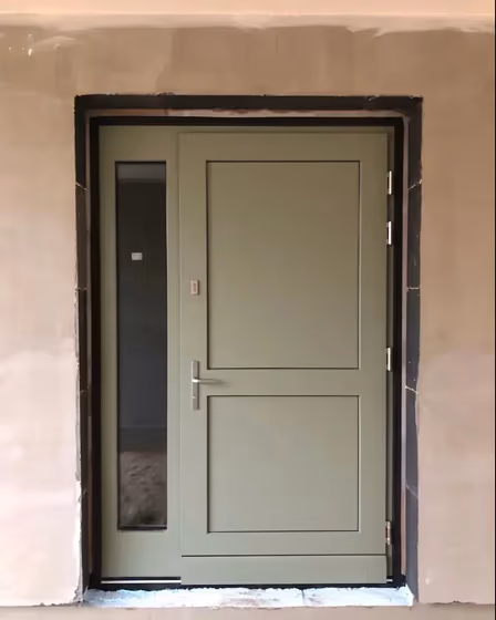 RAL Classic Cement grey RAL 7033 front door