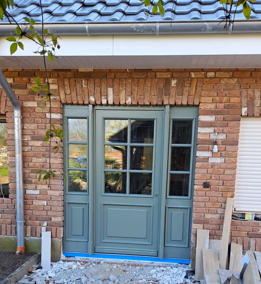 RAL Classic Cement grey RAL 7033 front door