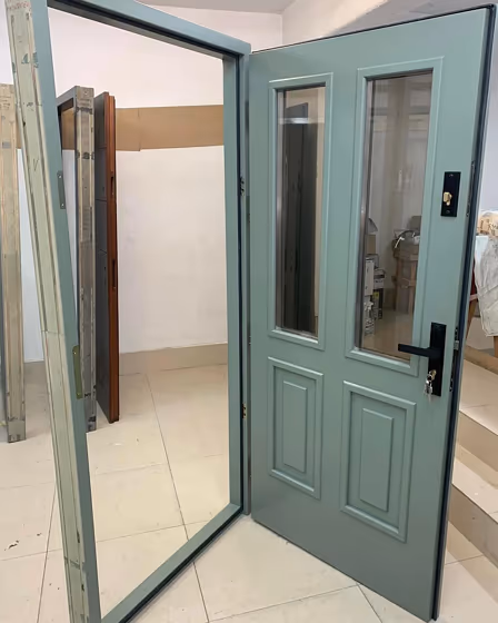 RAL Classic Cement grey RAL 7033 front door