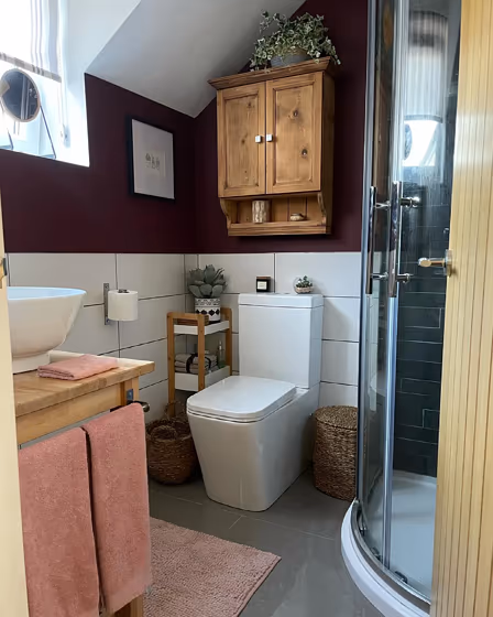 Dulux Cherry Chocolate bathroom color