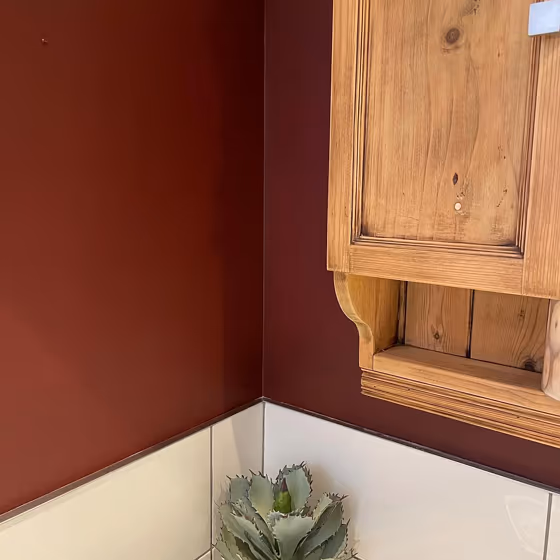 Cherry Chocolate bathroom paint