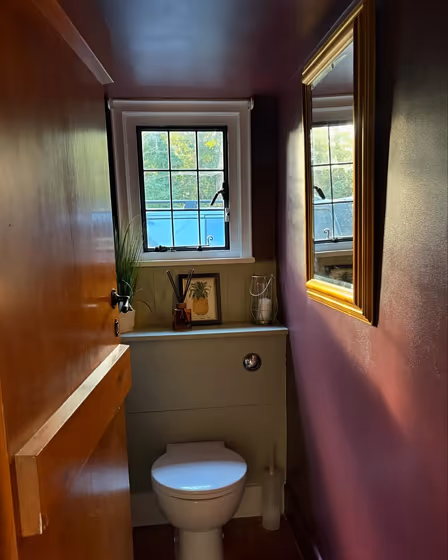 Cherry Chocolate bathroom makeover