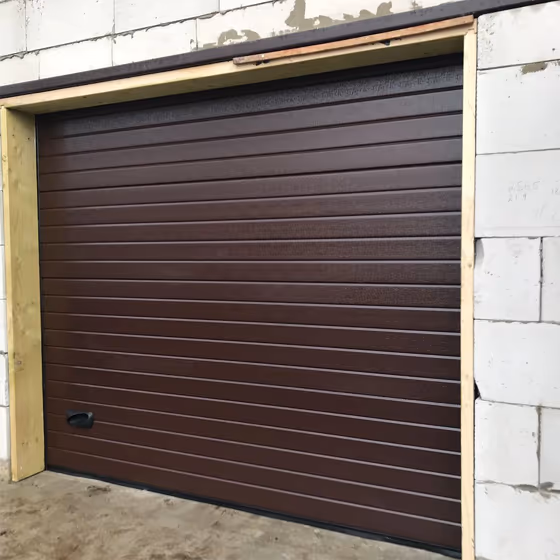 Chocolate brown RAL 8017 garage doors