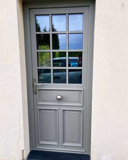 RAL Classic Concrete grey RAL 7023 front door
