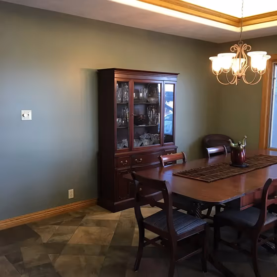 Connected Gray dining room color