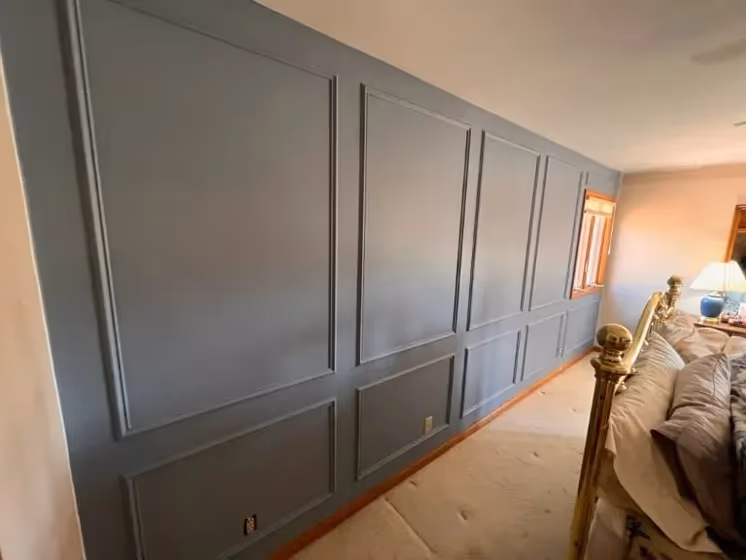 Sherwin Williams Daphne accent wall