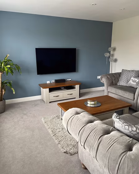 Dulux Denim Drift living room inspo