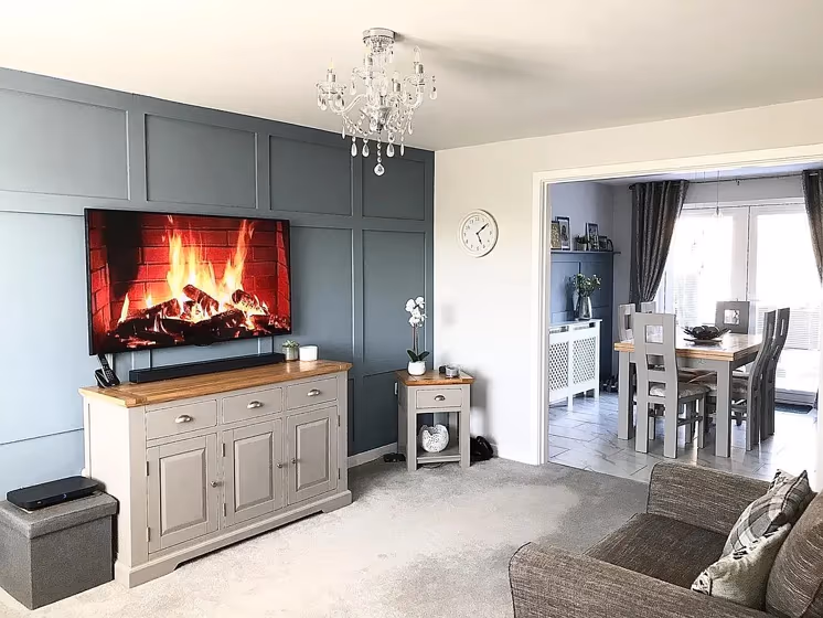 Dulux Denim Drift living room interior