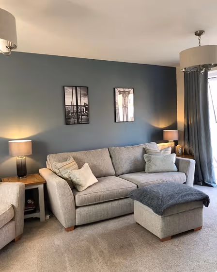 Dulux Denim Drift living room color