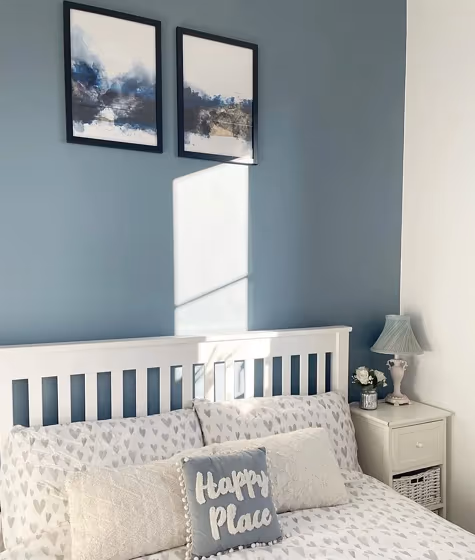 Dulux Denim Drift bedroom interior idea