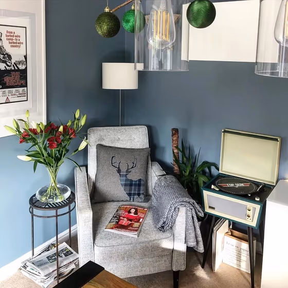 Dulux Denim Drift living room review