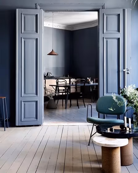 Dulux Denim Drift living room interior
