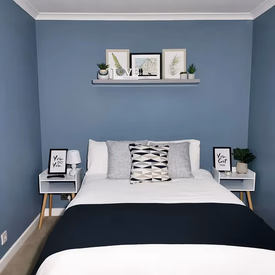 Dulux Denim Drift bedroom interior