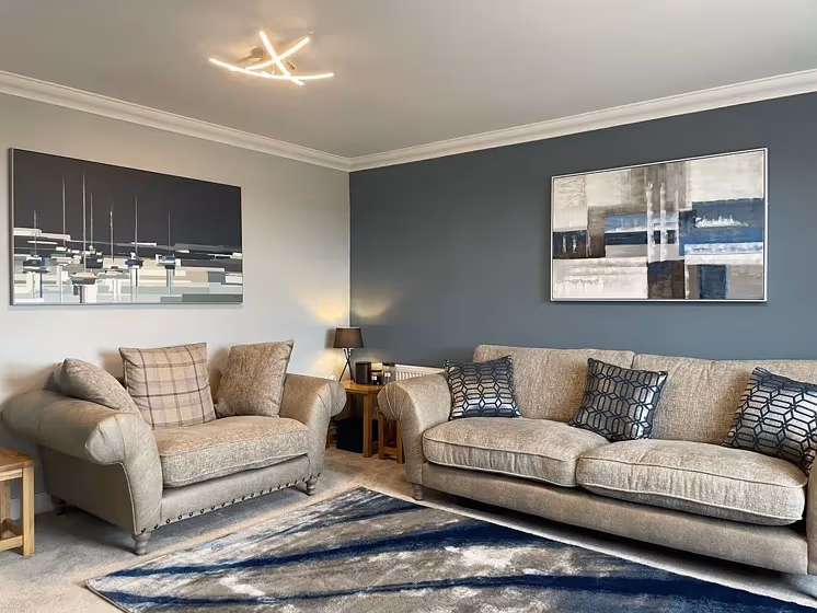 Dulux Denim Drift living room interior