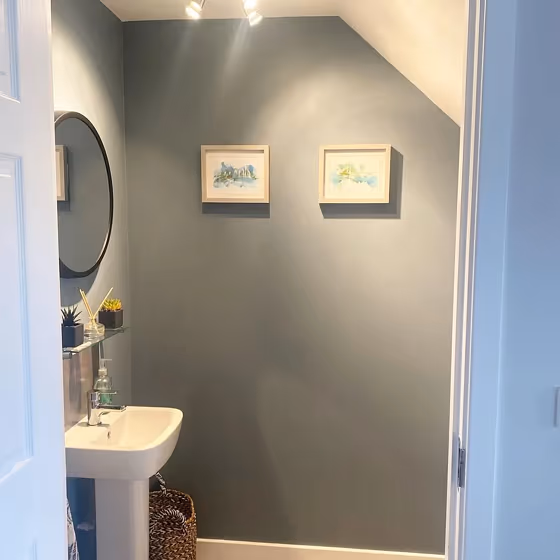 Dulux Denim Drift bathroom color