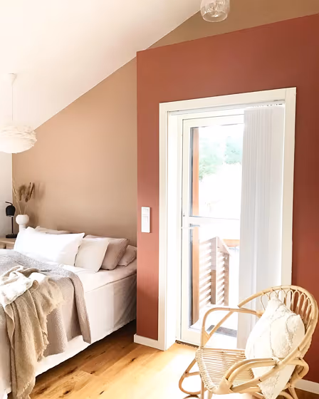 Jotun Desert Pink bedroom color review