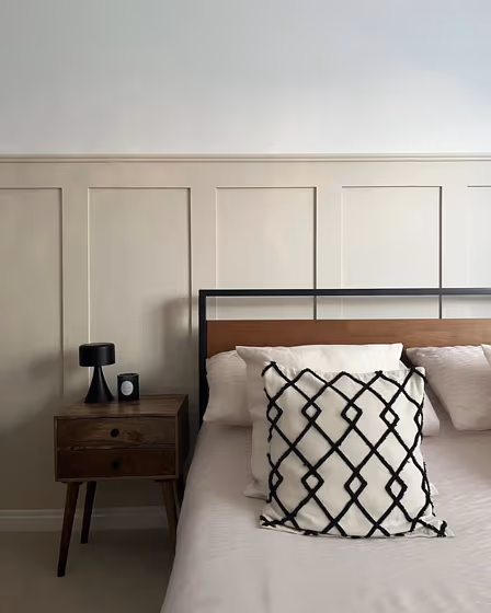 Dulux Natural Hessian accent wall panelling