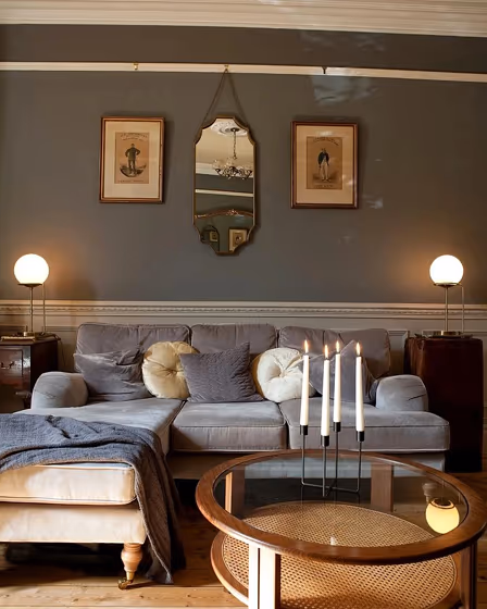 Dark grey bohemian living room Urban Obsession