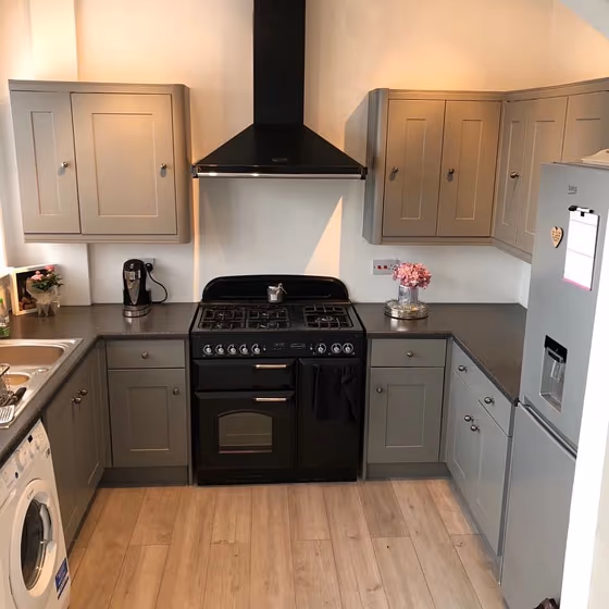 Dusty grey RAL 7037 kitchen