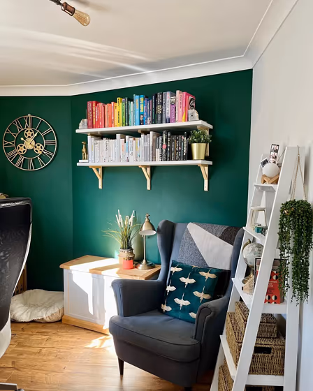 Dulux Everglade Forest home office accent wall