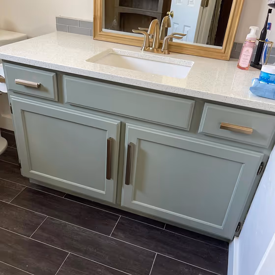 Evergreen Fog Cabinets