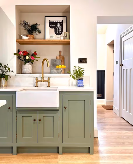 Farrow and Ball Card Room Green 79 kitchen cabinets