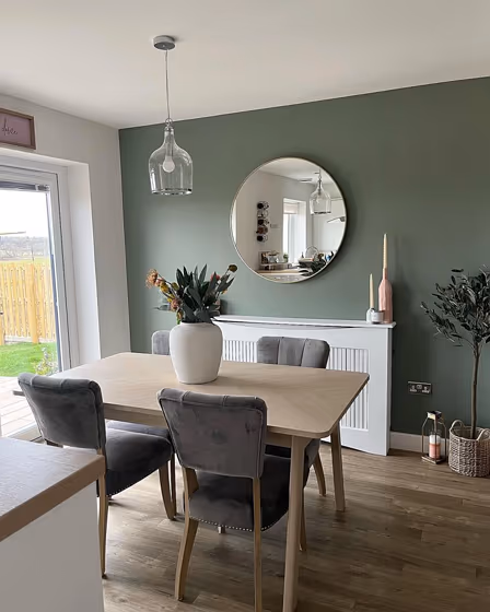 Farrow and Ball Card Room Green 79 dining room