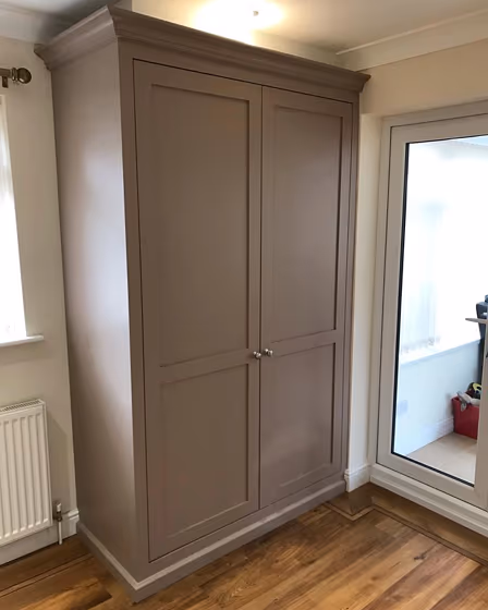 Farrow and Ball Dead Salmon 28 painted wardrobe