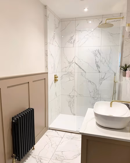 Dead Salmon bathroom wall panelling color