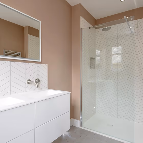 Farrow and Ball Dead Salmon bathroom color review