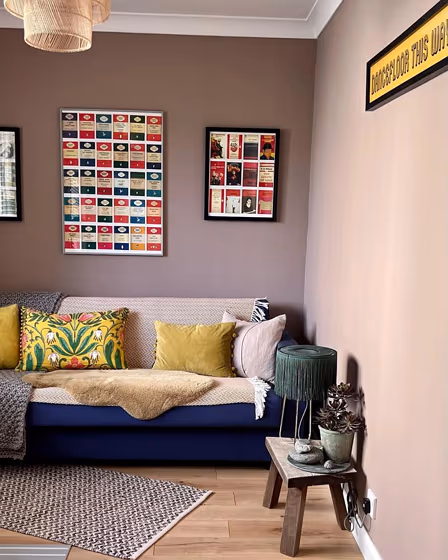 Farrow and Ball Dead Salmon 28 living room