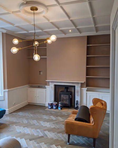 Farrow and Ball Dead Salmon 28 living room