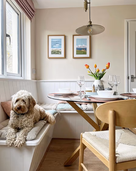 Dining room Farrow and Ball Dimity color review