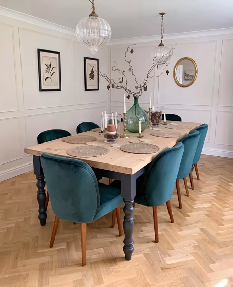 Farrow and Ball Dimity cozy living room photo