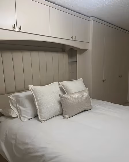 Farrow and Ball Dimity cozy bedroom photo