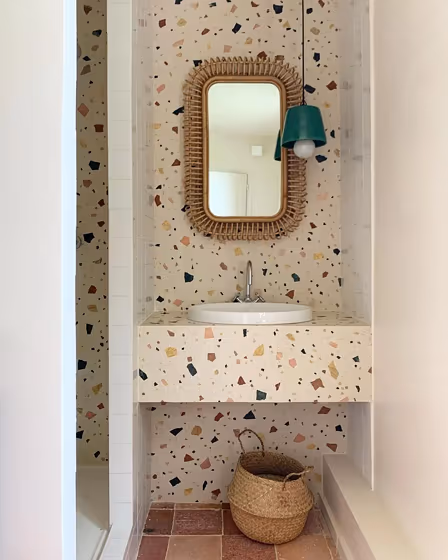 Farrow and Ball Dimity bathroom interior